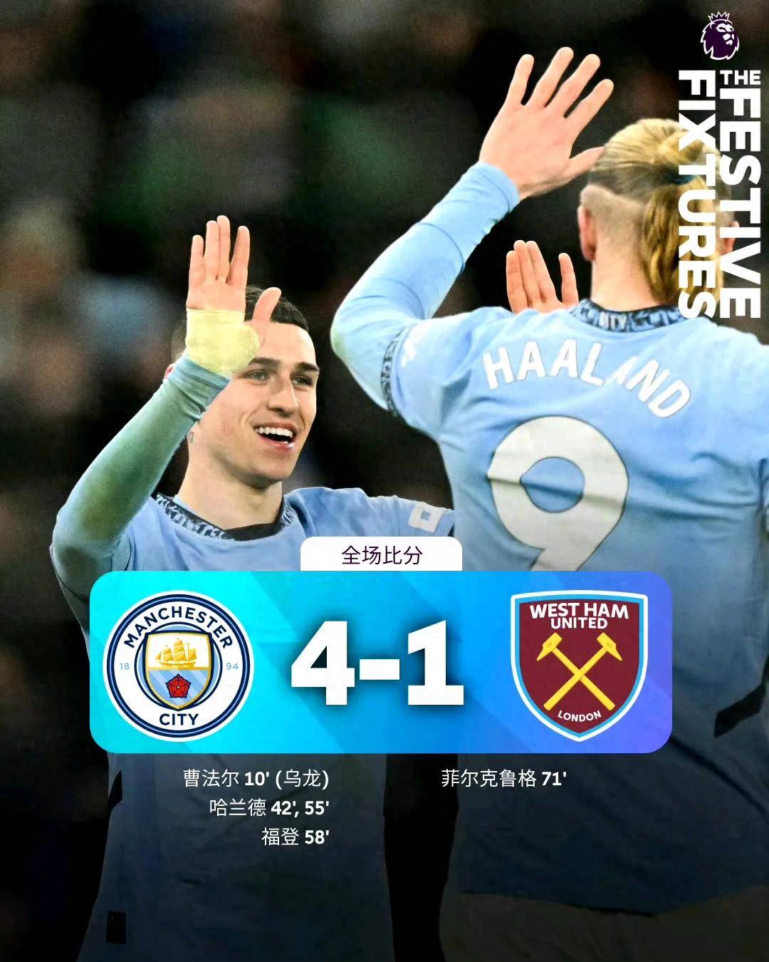 曼城主场大胜切尔西，稳坐积分榜首位